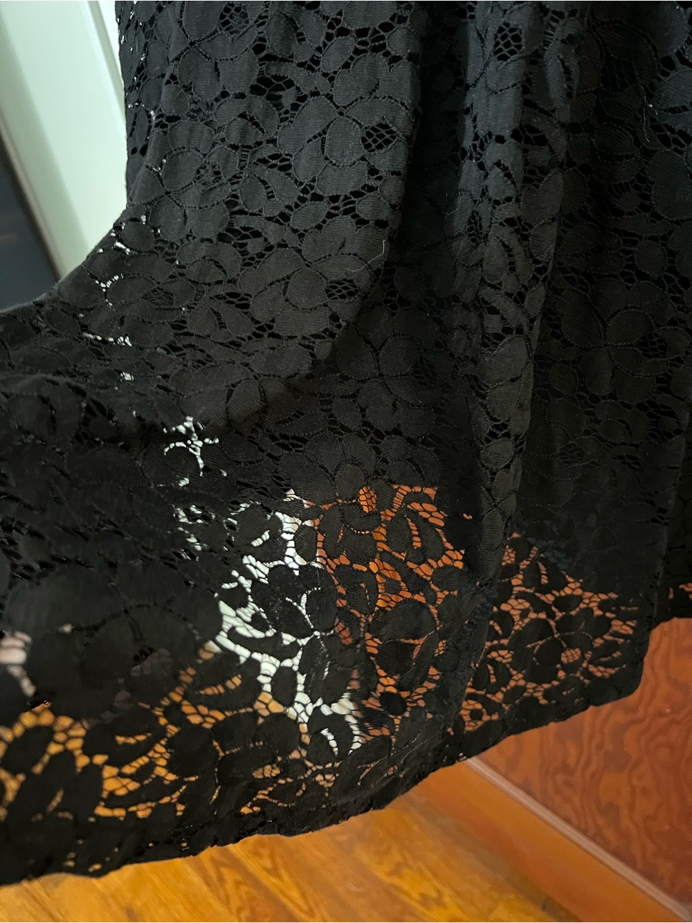 Donna Morgan Black Lace Fit & Flare Cocktail Dress Size 8 - Picture 5 of 9